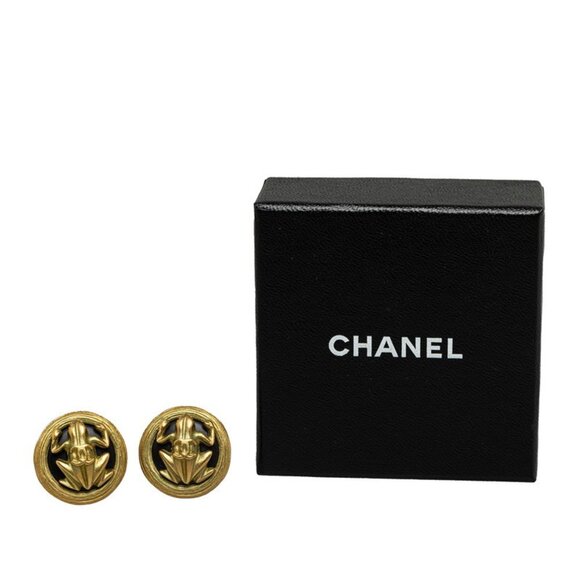 CHANEL Black Coco Mark Earrings - Picture 7 of 7